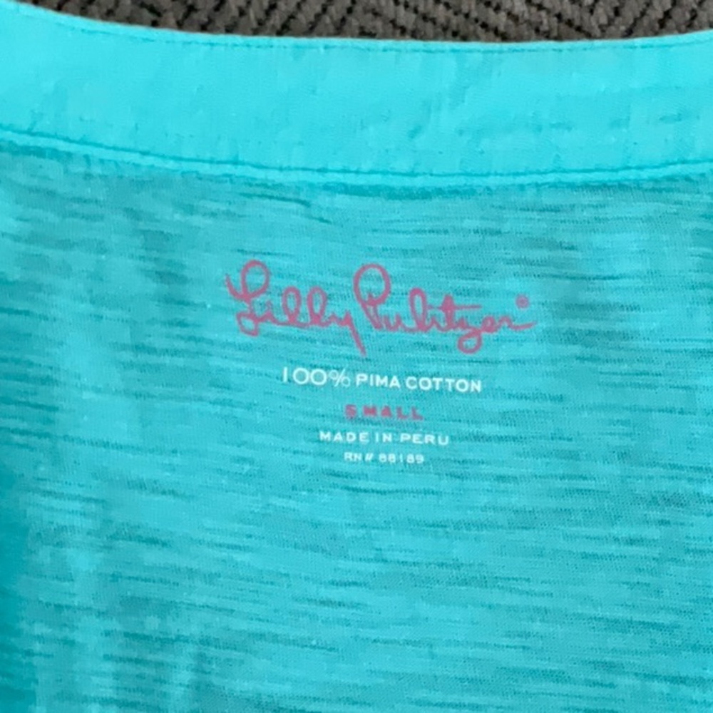 Lilly Pulitzer Turquoise Ruffle Halter Top - Picture 5 of 6